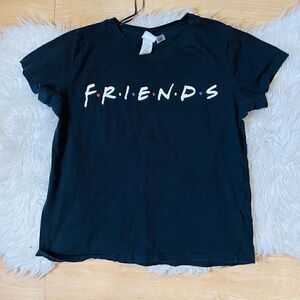 Friends black short sleeve casual shirt L